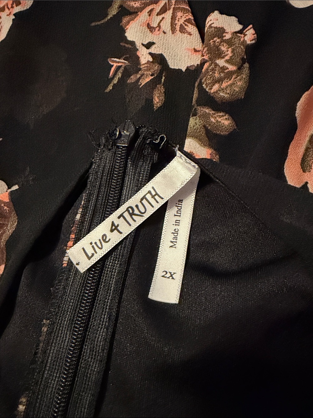 Live 4 Truth Black Floral Maxi Romper Split Leg Pantsuit Resort Vacation Club 2X - Picture 14 of 14
